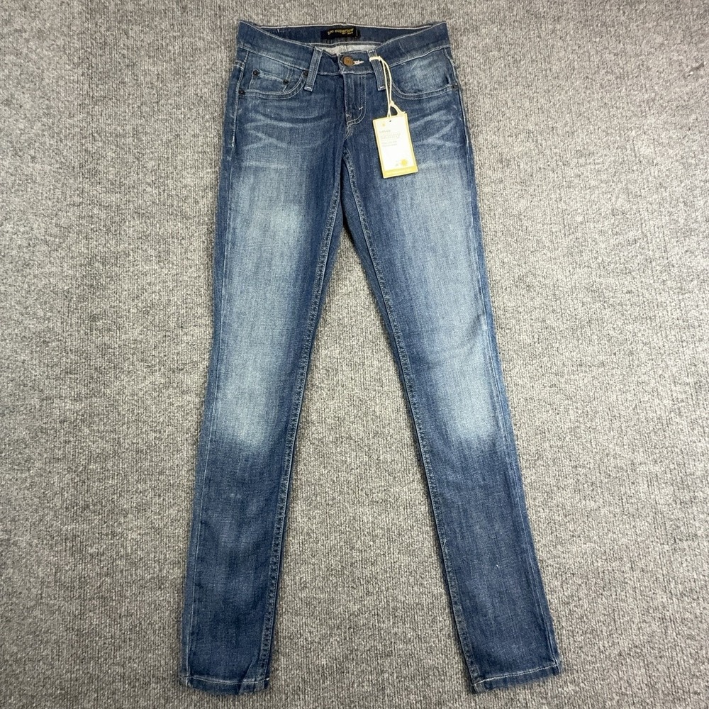 Y2K Levi's 524 Too Superlow Skinny Jeans Juniors 1 Medium Wash Ultra Low Stretch